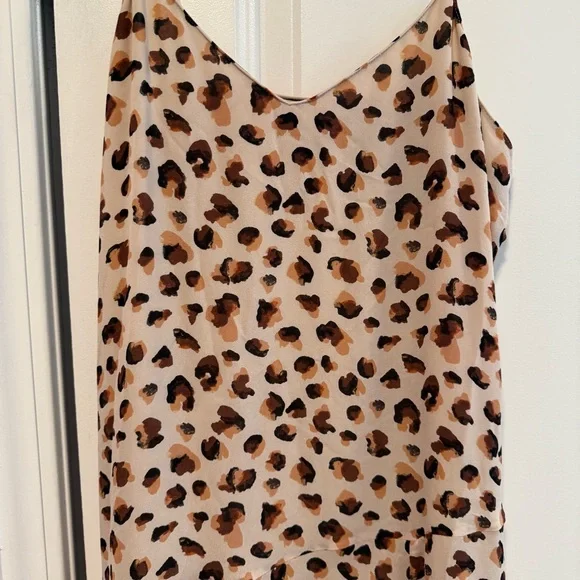 Theory flora leopard print silk midi cami dress - Picture 3 of 14